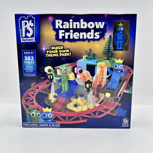 PhatMojo Other - NWT PhatMojo Rainbow Friends PhatStacks Theme Park Building Set